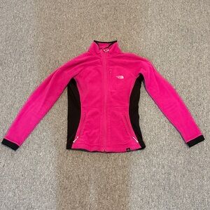 The North Face Fuchsia and Black Fleece Jacket